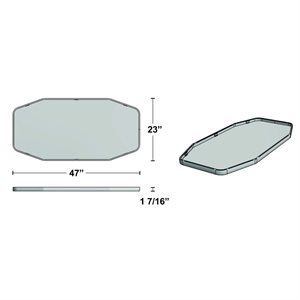 TABLE DE BALANCOIRE VITRE ET CONTOUR