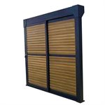 PORTE LOUVER COULISSANTE AVEC PERSIENNE
