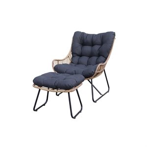 ENSEMBLE FAUTEUIL REPOSE PIED